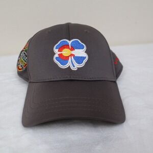 Black Clover Colorado Flag Steiner's Pub A-Flex Fitted‎ Grey Hat Cap Live Lucky
